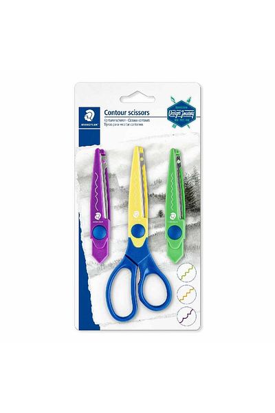 Staedtler Contour scissors, Staedtler, with 3 interchangeable blades