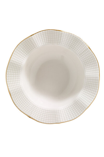 Kütahya Porselen Milena 24 Parça 6 Kişilik Yemek Takımı Altın File