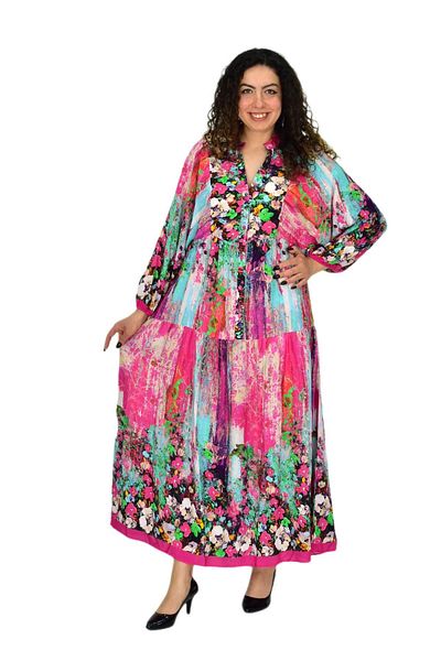 destra Women's Sleeve Elastic V-Neck Dress Bgl-St04641