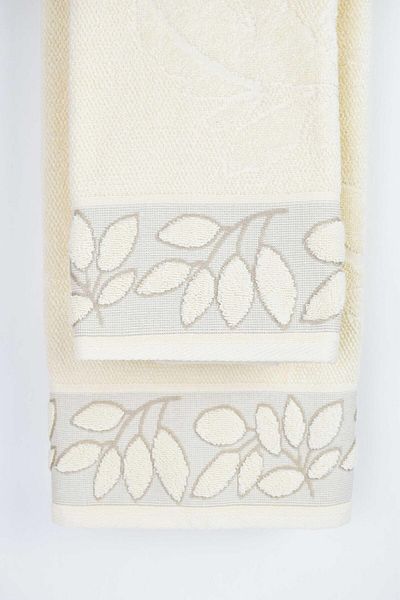 birizmoda Laurel Bath Towel-Light Beige