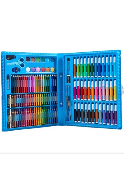 WePro Store Set de pictură și desen pentru copii 150 buc, markere, creioane, pasteluri în ulei, acuarele