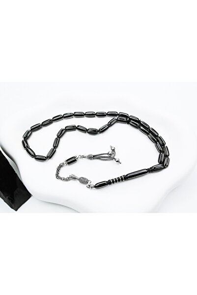 BlackCraft Oltu Taşı Kapsül Altılı Karpuz İşlemeli Özel Tasarım İmameli Tespih