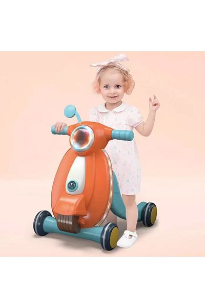 WePro Store Baby walker with lights, sounds, control panel, ball game, adjustable speed, orange, 12m+