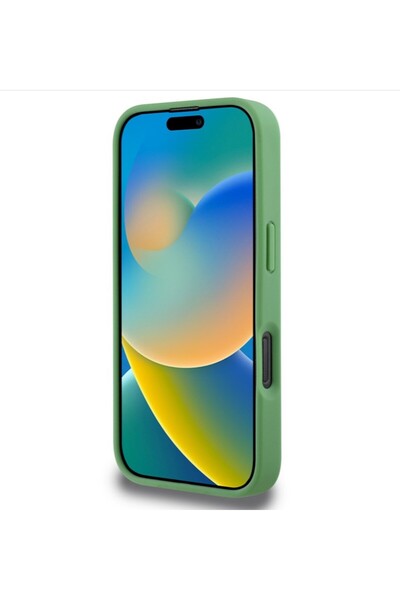 Lacoste LACOSTE Green Case for iPhone 16 Pro Max - Stylish Faux Leather with Mag Safe Backing by CG Mobile