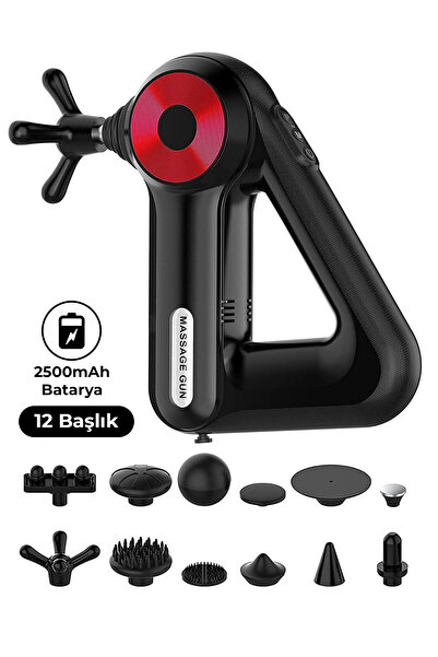 DEMPOWER 12 Başlıklı Şarjlı Üçgen Tasarımlı Masaj Aleti