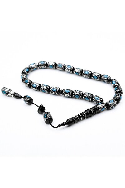 BlackCraft Oltu Stone Enamel Embroidered Capsule Model Rosary