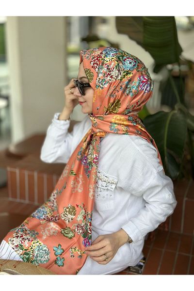 ipekevi Copper Silk Mill Silk Shawl 5716