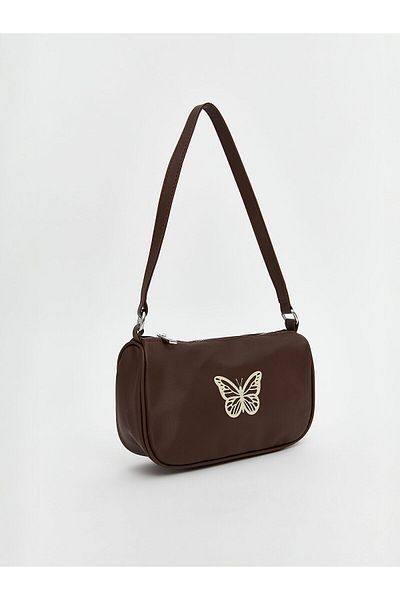 LC Waikiki Butterfly Printed Girl's Baguette Bag