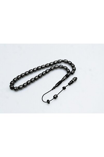 BlackCraft Oltu Stone Double Zigzag Wire Processing Rosary