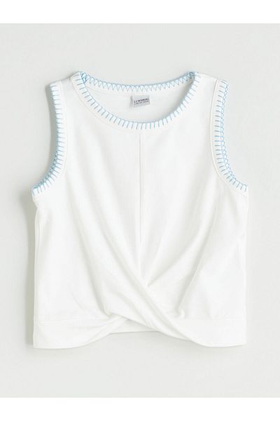 LC Waikiki New Season Crew Neck Girls Crop Undershirt - S5L297Z4