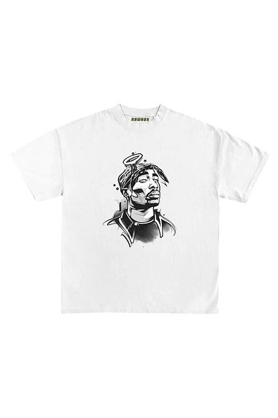 RawNox Unisex Loose Fit Tupac Printed Tshirt
