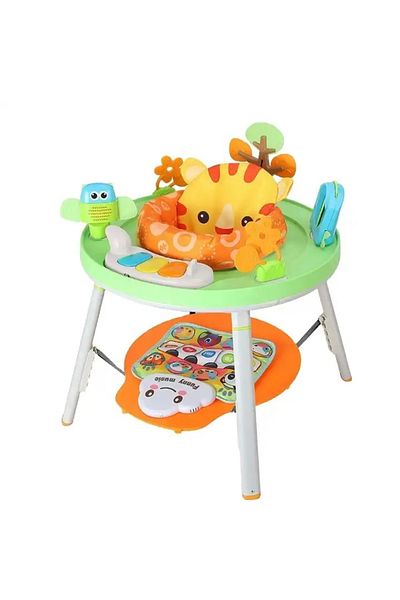 WePro Store 3 in 1 baby jumper with piano, play table, feeding chair, lights, sounds, lion model, 6m+