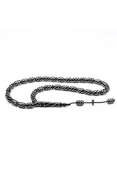 BlackCraft Oltu Taşı Çeşmi Bülbül İşlemeli Kapsül Tespih