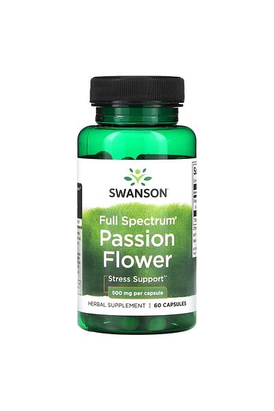 SWANSON , Full Spectrum Passion Flower, 500 mg, 60 Capsules