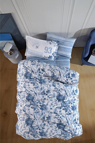 ROYAM Set cuvertură de pilota Clasy Ranforce 100% bumbac albastru V1 albastru