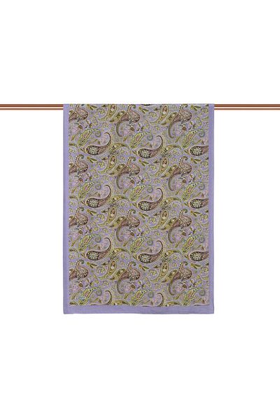 ipekevi Lilac Yellow Silk House Four Seasons Tnsl Shawl 2889