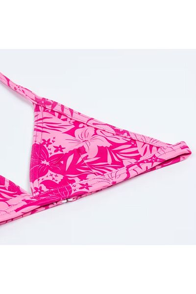Decathlon Children's V-Neck Bikini Set - Pink - Floral Pattern - Tania