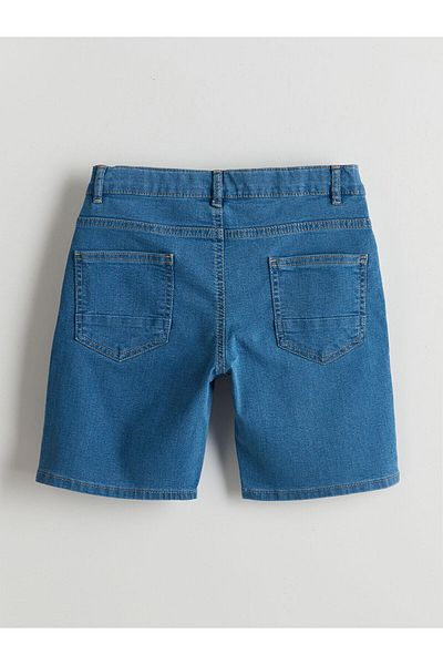 LC Waikiki Pantaloni scurți din denim pentru băieți cu talie elastică reglabilă