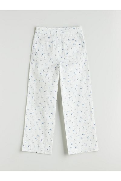 LC Waikiki Wideleg Floral Girl's Trousers