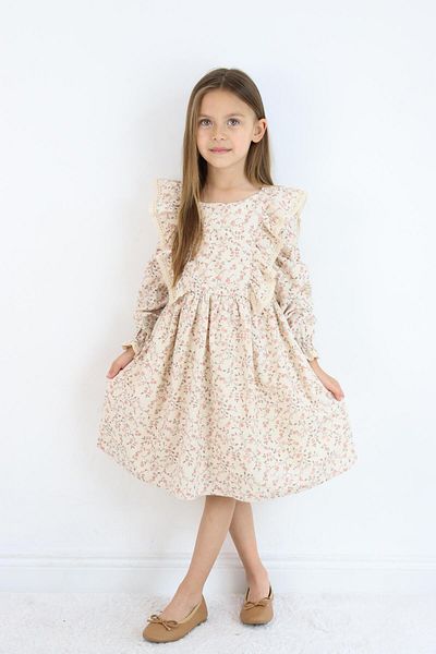 MiaBaby Ленена рокля Rosetan 1-8 години
