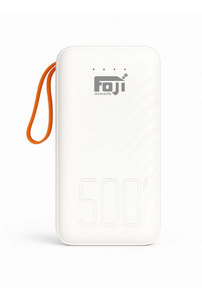 Foji 50000mAh Ultra High-Capacity Power Bank with 22.5W Fast Charging, Built-in Cables, LED Display & Cam