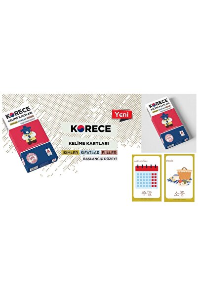 Delta Kültür Yayınevi YENİ----Korece Kelime Kartları (İsimler, Sıfatlar, Fiil...