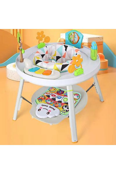 WePro Store 3 in 1 baby jumper with piano, play table, feeding chair, lights, sounds, multicolor, 6m+