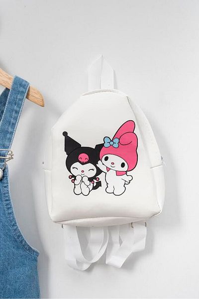 Aymini kids Kuromi Girl's Digital Printed Jeans with Bag Jile Blue