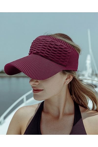 LAGRANZE Summer Knitted Textured Women's Visor Hat