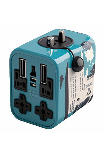 INOVATIX Set de 8 bucăți, autocolant adaptor de călătorie, INOVATIX®. 6 cm