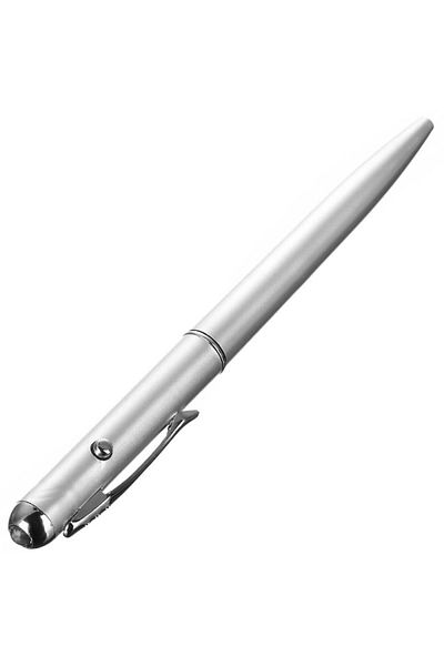 Sprise Invisible ink pen with UV flashlight, silver
