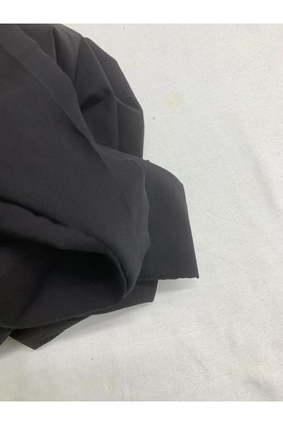 Yiğit Kumaş Flowing Flexible Suit Polyester Combed Fabric, Piece 100X130 cm Black Color