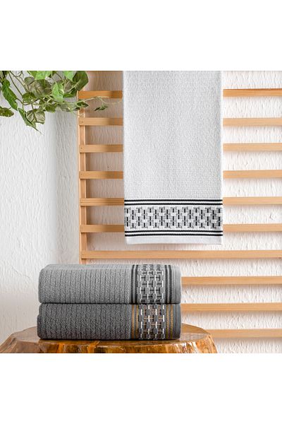 Schafer Home Plain Jacquard Towel 50X90-White