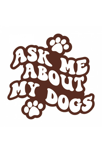 INOVATIX Set de 8 piese, autocolant Întreabă-mă despre câinii mei, INOVATIX®....
