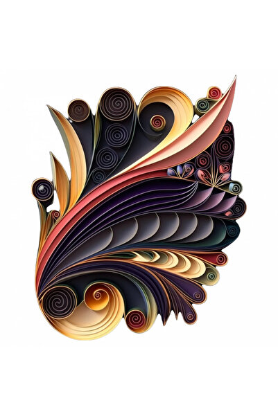 INOVATIX Set de 8 piese, autocolant aranjament fâșii quilling, INOVATIX®. 6 cm