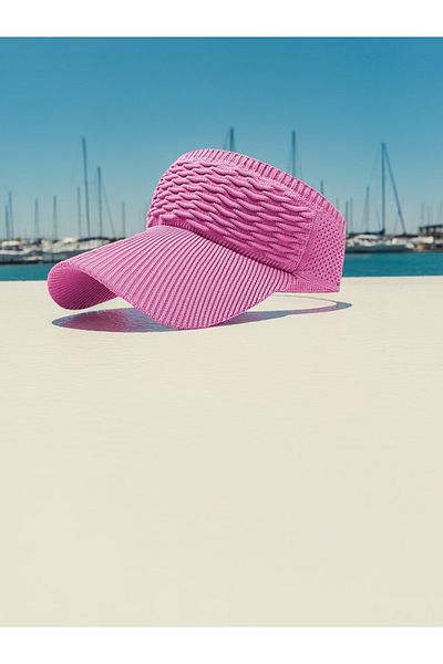 LAGRANZE Summer Knitted Textured Women's Visor Hat