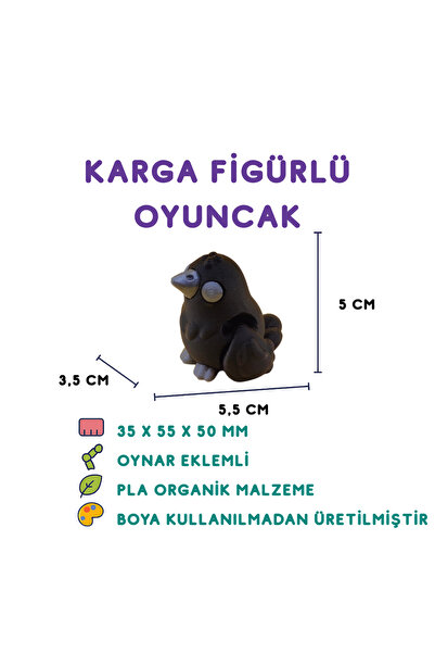 Totilina Karga Figür - 3D Kuş Temalı Mini Oyuncak