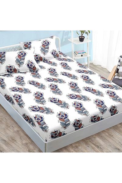NufJoy Finet Gros Elastic Fitted Sheet Set for Mattress 160x200 cm and 2 Pillowcases 50x70 cm
