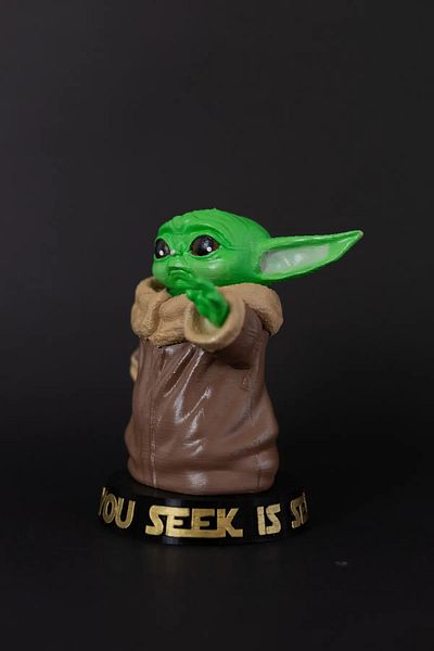 Cochines Baby Yoda - Grogu - Figure / Bust - 15 cm 3D Decorative Figure Made of Healthy Petg Material