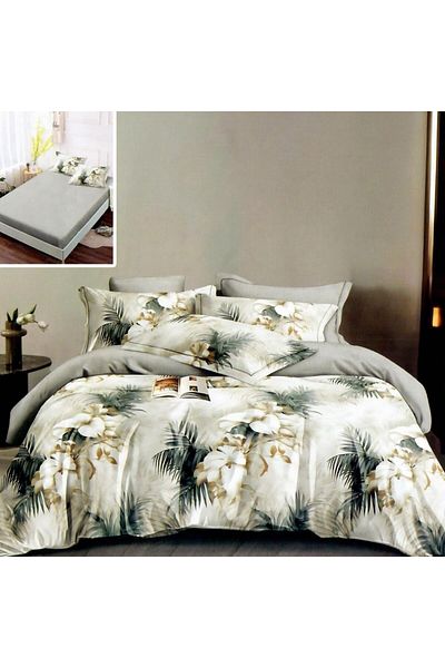 NufJoy Fine Cotton Linen 6 pieces Fitted sheet for mattress 160x200 cm or 180x200 cm