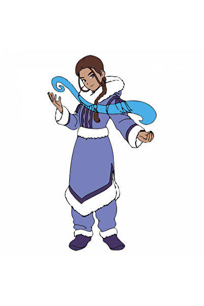 INOVATIX Set de 8 piese, autocolant Avatar Katara, INOVATIX®. 6 cm