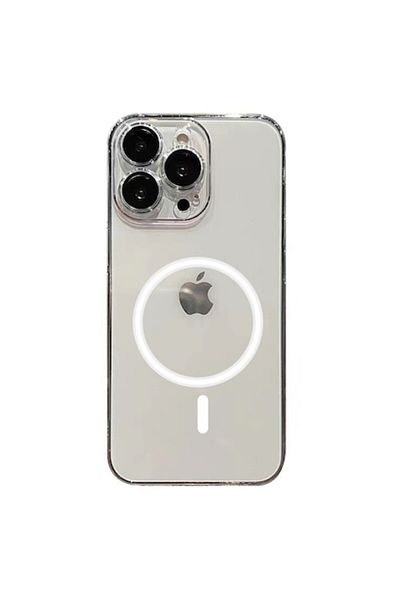 bzstore Carcasă pentru Apple iPhone 12 Pro Max, MagSafe, Luxury Slim, Protecție detașabilă pentru cameră, Transparentă