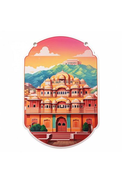 INOVATIX Set de 8 piese, autocolant oraș Jaipur, INOVATIX®. 6 cm
