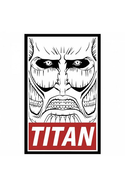 INOVATIX Set de 8 piese, autocolant Atac asupra titanilor Titanul Colossal, INOVATIX®. 6 cm