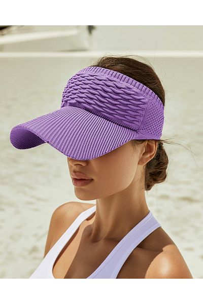 LAGRANZE Summer Knitted Textured Women's Visor Hat