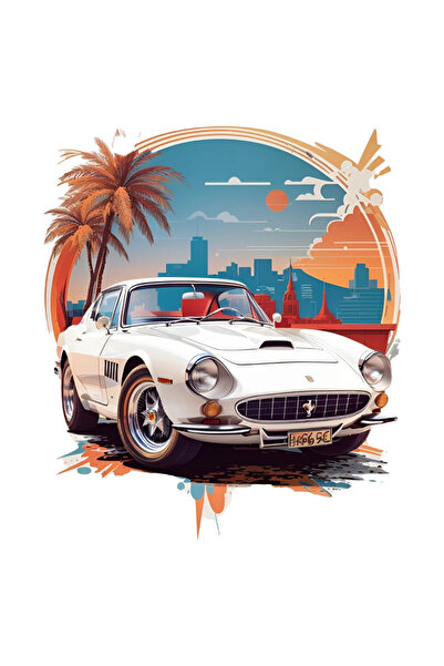 INOVATIX Set de 8 piese, autocolant Mașină la plajă, INOVATIX®. 6 cm