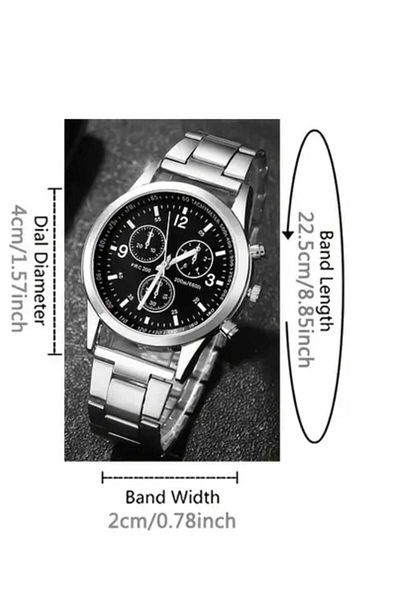 ÇEÇEN HOME Men's Business Watch Heavy Duty Round Quartz Watch