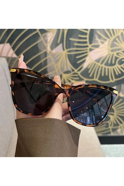 HAB TRADE Leopard Patterned Cat Eye Sunglasses