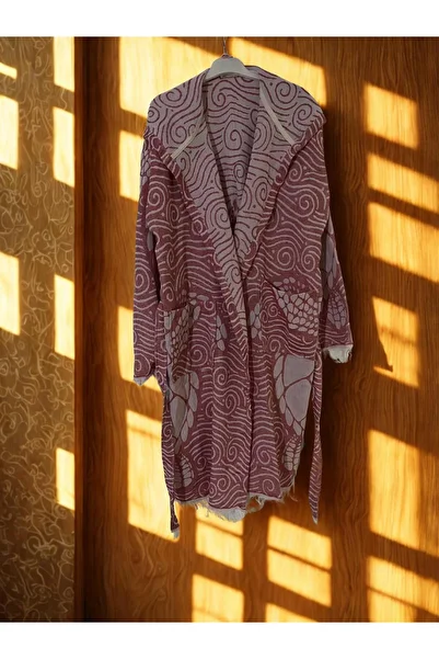 TekStilize Muslin 2 Layer Turtle Patterned Bathrobe (100% Cotton)