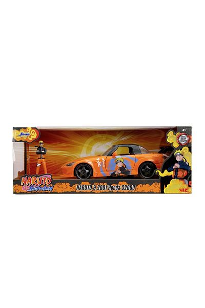 Simba JADA NARUTO SHIPPUDEN SET NARUTO FIGURINE AND HONDA 2001 S2000 METAL CAR 1:24 SCALE